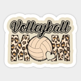 Cute Volleyball Mom Life Senior Volleyball Mom Team Leopard Sticker